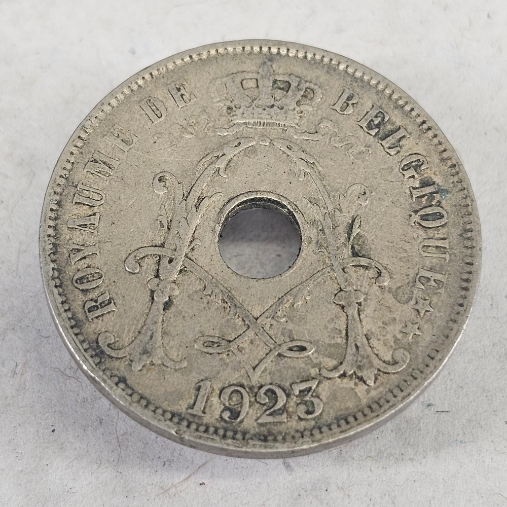 1921 Belgium 25 Centimes - French Text - Belgian Coin - World Coin - Europe